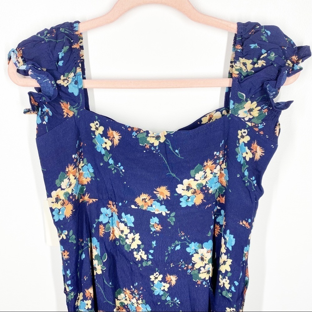 Capulet Navy Mae Floral Button Down Dress NWT L - Picture 6 of 8